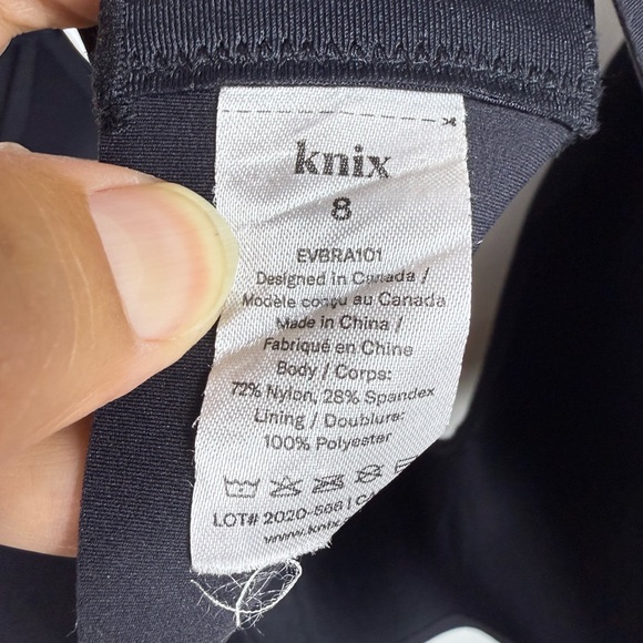 Knix Bra Black Size 8 EVBRA101 Adjustable Straps‎ Excellent - Picture 4 of 5